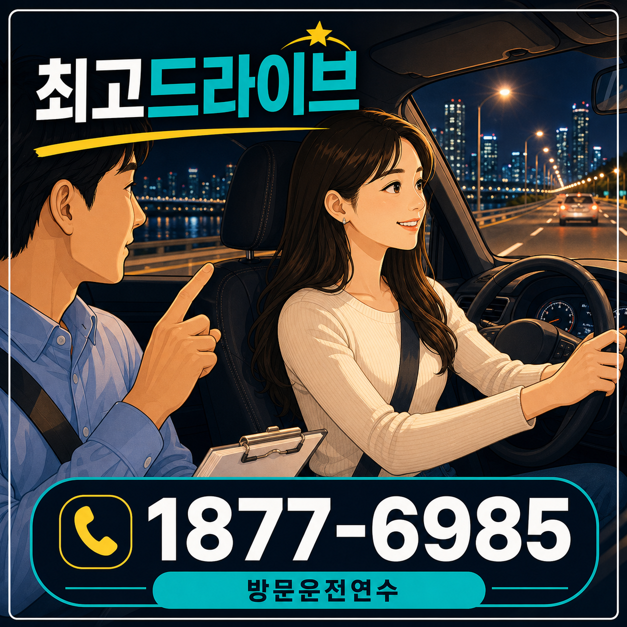 경기 오산시 외삼미동 운전연수 최고드라이브 1877-6985 상담