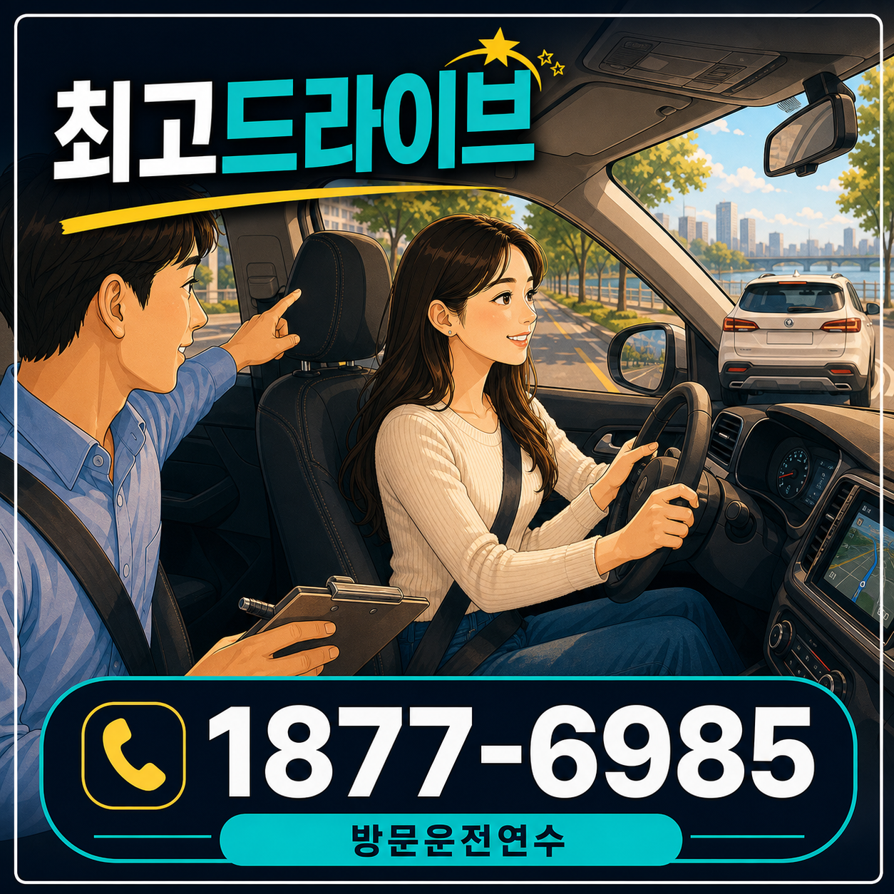 경기 시흥시 군자동 운전연수 최고드라이브 1877-6985 상담